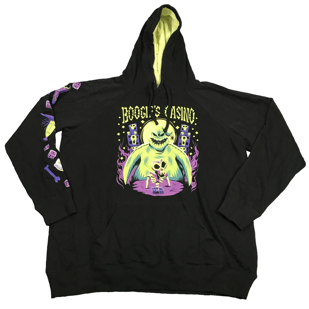 Hot Topic Nightmare Before Christmas Women's 1 XL Hoodie Black Oogie Boogie AU13